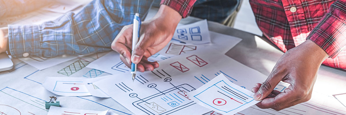 Abstract placeholder banner showing digital collaboration