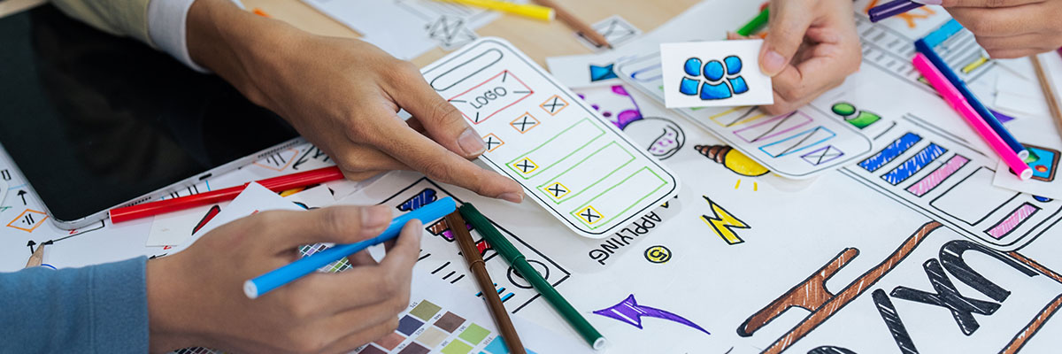 Abstract placeholder banner showing digital collaboration
